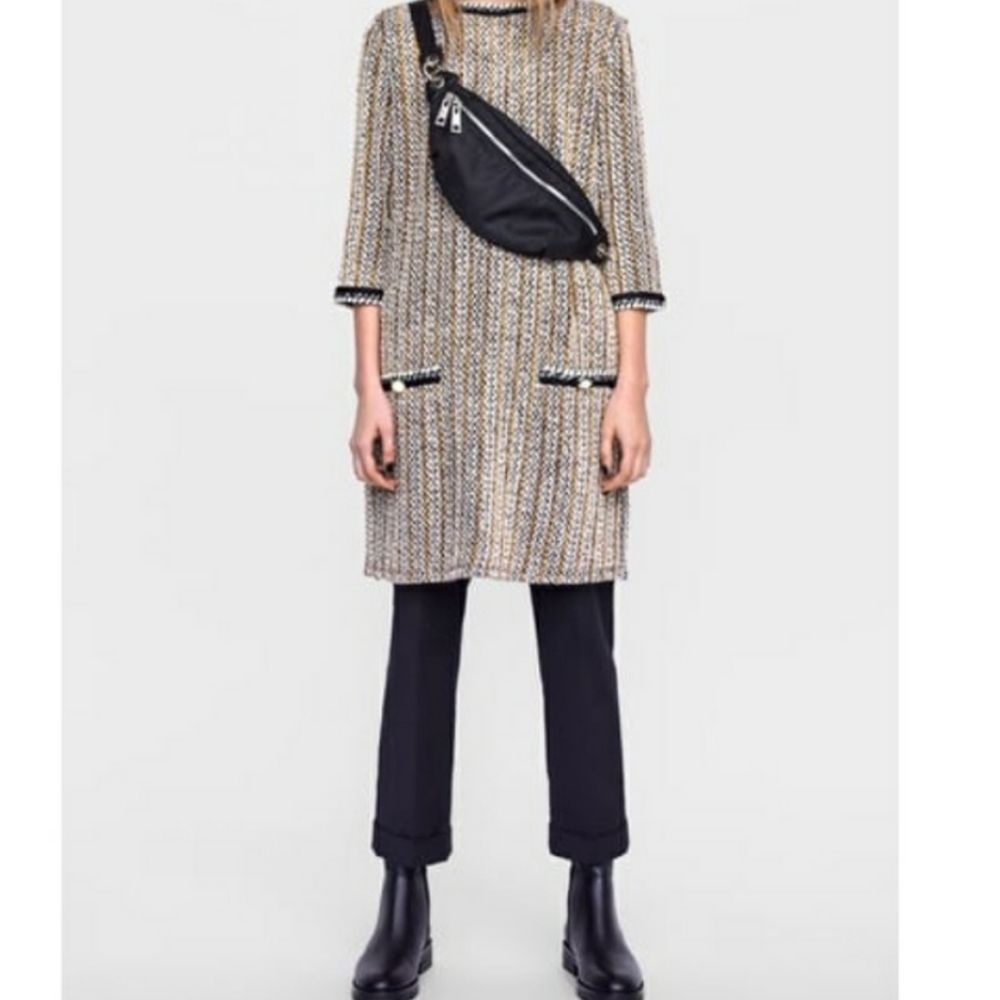 Zara Tunic Tweed Dress Small